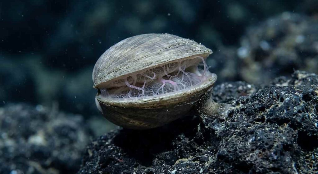 light violet blood of Brachiopod (Clam-like shell)